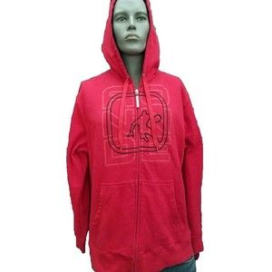 AND1 Red Full Zip Front Hoodie XL Men's Basketball Sports Logo